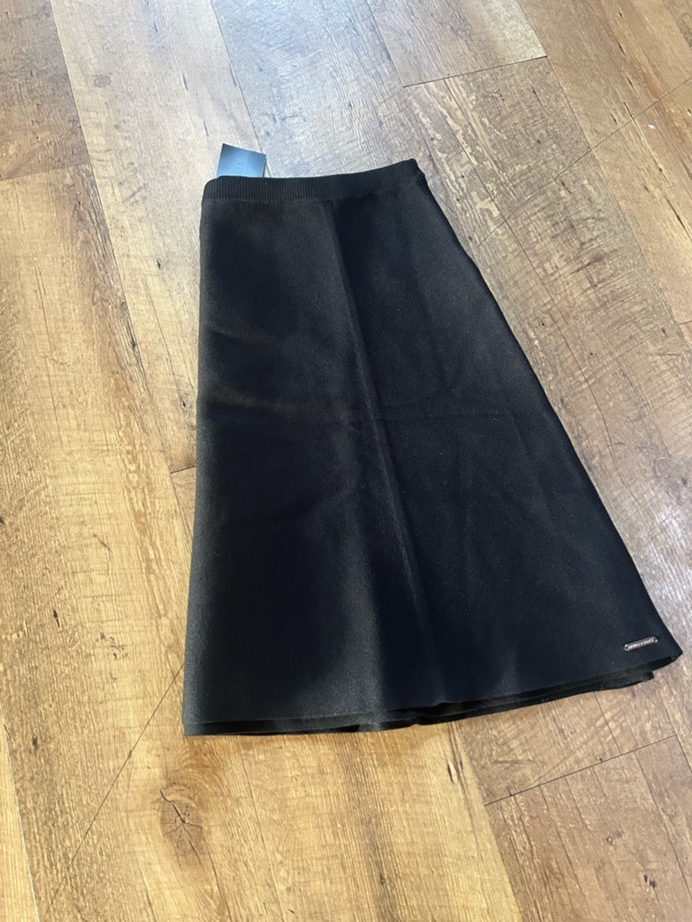 Savage X Fenty Flirty Figure Mini Skirt XL NWT Black Ponte Flare Casual Chic - Picture 10 of 11